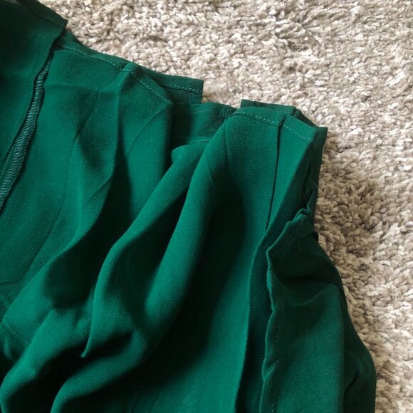 BEST NEW Reformation Juliette Midi Dress Sz8 Emerald Green Cocktail Party - Picture 7 of 9